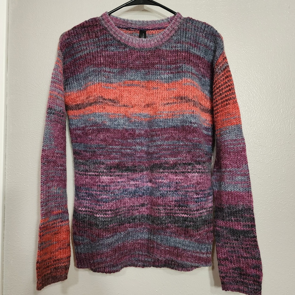 Aeropostale Sweater Women's Size XS Multi Color Ombre Wool Blend Pullover Knit